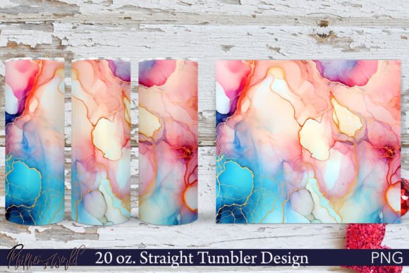 Download Alcohol Ink Tumbler | Abstract Design - Ink Collection