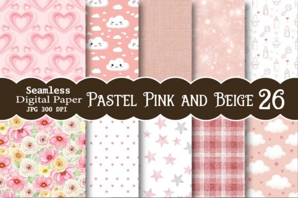 Download Pastel Pink and Beige Backgrounds - Ink Collection